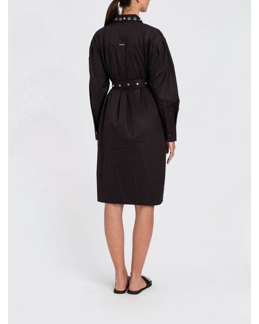 Twinset Black Cotton Shirt Dress