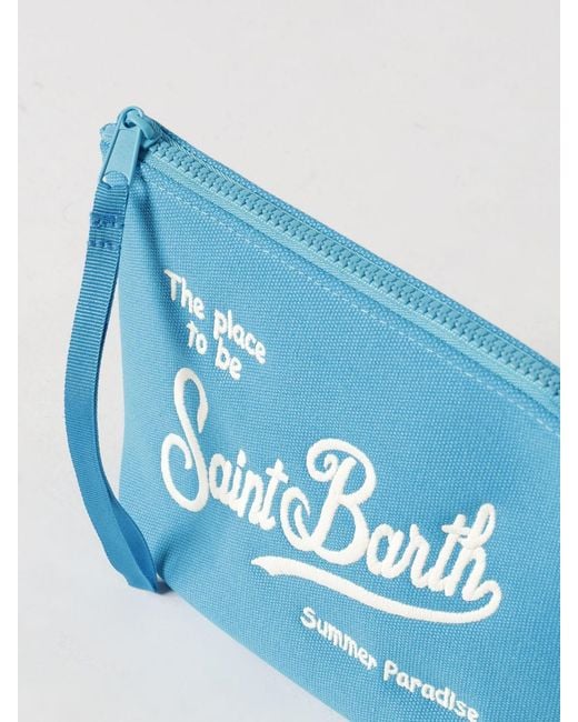 Mc2 Saint Barth Blue Cotton Blend Aline Pouch for men