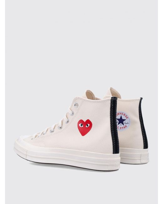 COMME DES GARÇONS PLAY Pink Cotton Canvas Sneakers for men