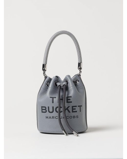 Marc Jacobs White The Bucket Bag In Grained Leather