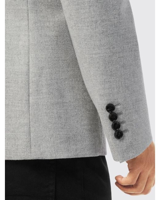 Billionaire Gray Single-Breasted Hooded Blazer for men