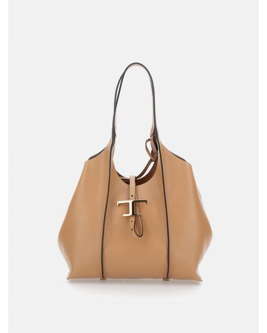 Tod's Natural Schultertasche Damen