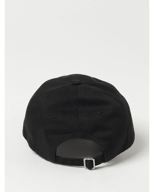 Cappello in cotone con logo ricamato di Karl Lagerfeld in Black da Uomo