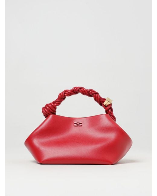 Ganni Red Bag In Leather