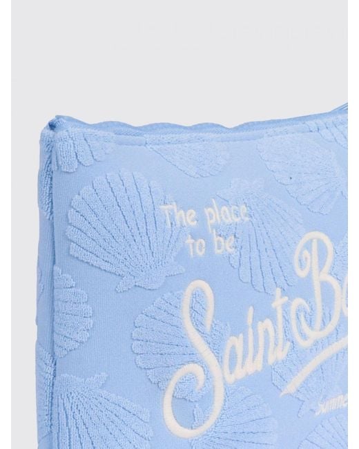 Mc2 Saint Barth Blue Aline Chenille- Und Baumwollfrottee-Pochette