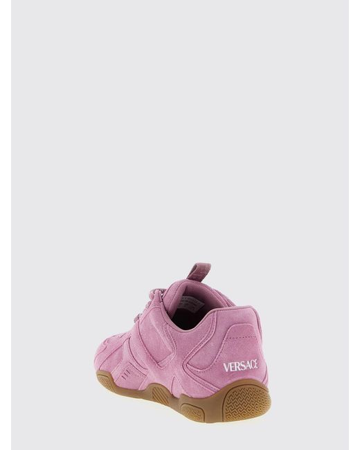 Versace Pink Galaxia Sneakers Aus Wildleder