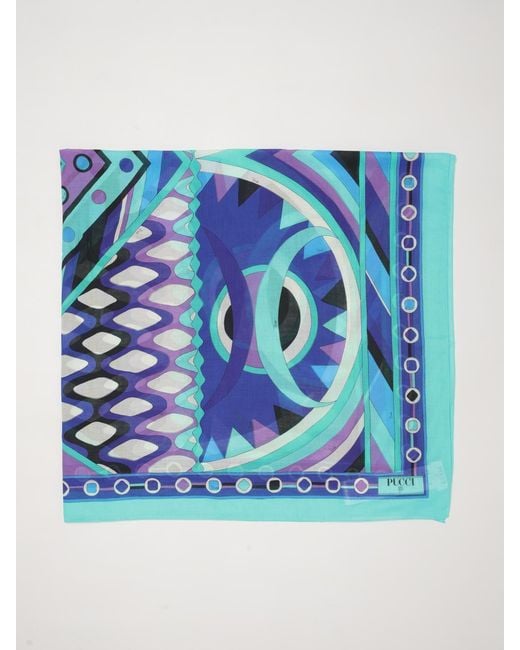 Emilio Pucci Blue Neck Scarf