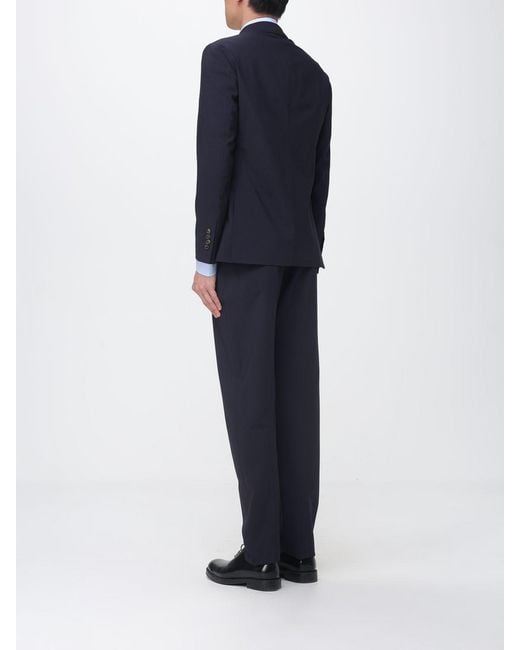Eleventy Blue Single-Breasted Stretch Wool Suit for men