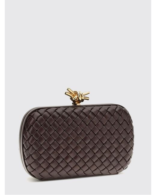 Bottega Veneta Brown Intrecciato Leather Clutch