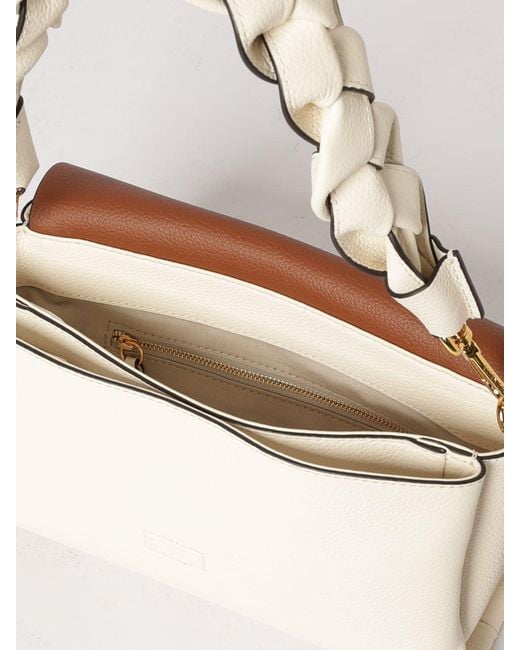Coccinelle Natural Boheme Grained Leather Bag
