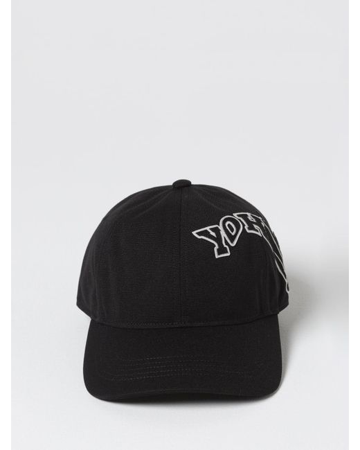 Cappello in cotone con logo stampato di Y-3 in Black da Uomo