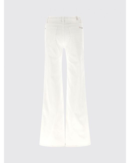 7 For All Mankind White Flared Stretch Denim Jeans