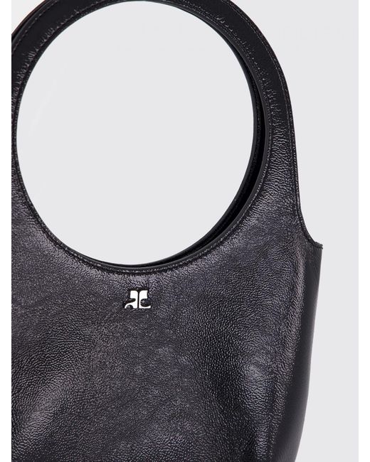 Courreges Black CourrÈ Ges Holy Leather Shoulder Bag