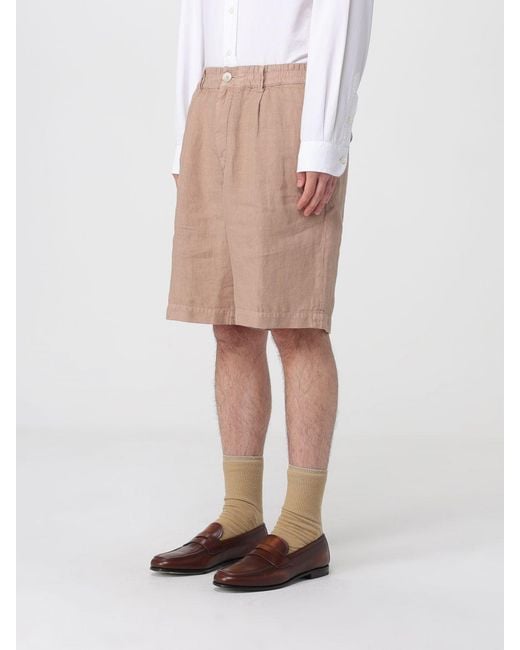 Brunello Cucinelli Natural Linen Shorts for men