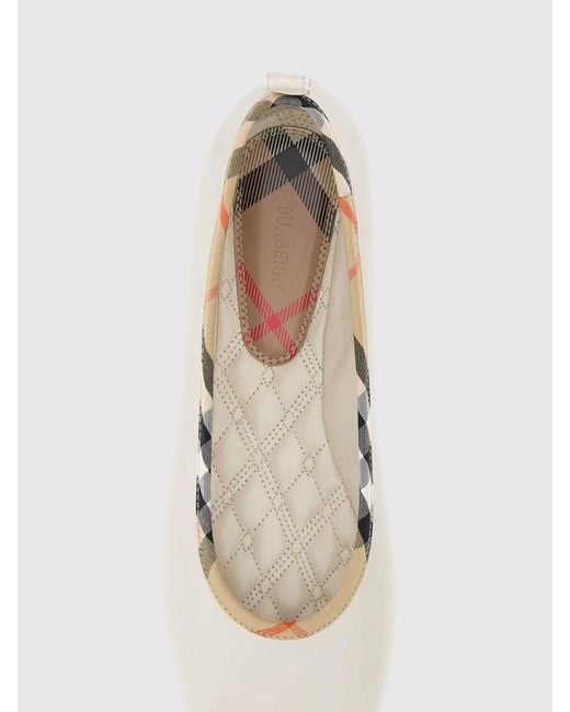 Burberry Natural Robin Round Toe Ballet Flats