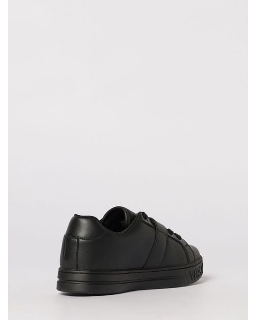 Versace Jeans Couture Black Leather Sneakers