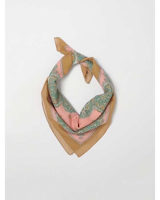 Pinko Blue Paisley Print Cotton Scarf