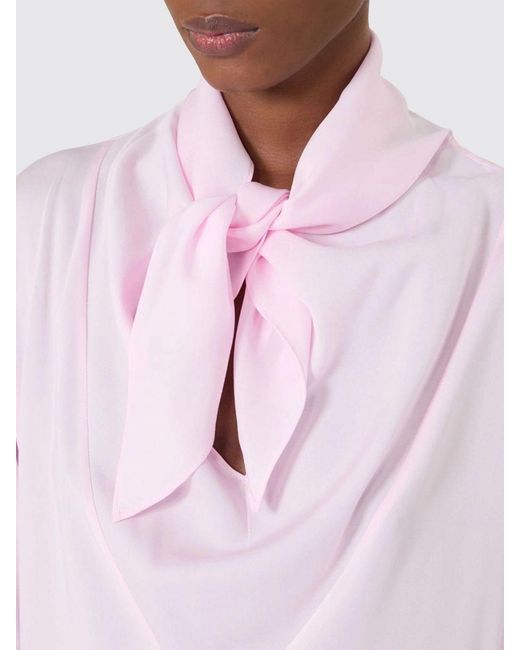 Max Mara Pink Badia Silk Blouse