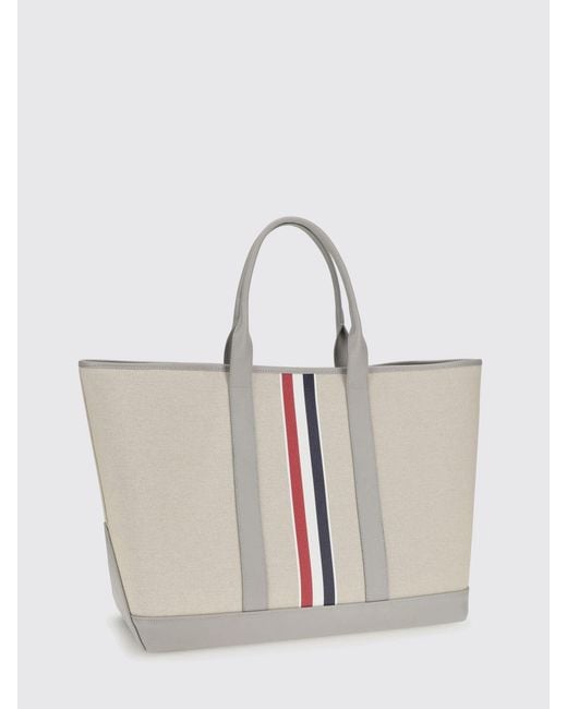Thom Browne White Canvas Bag for men