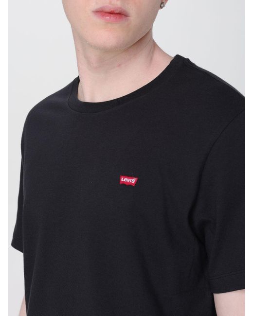 T-shirt basic in cotone di Levi's in Black da Uomo