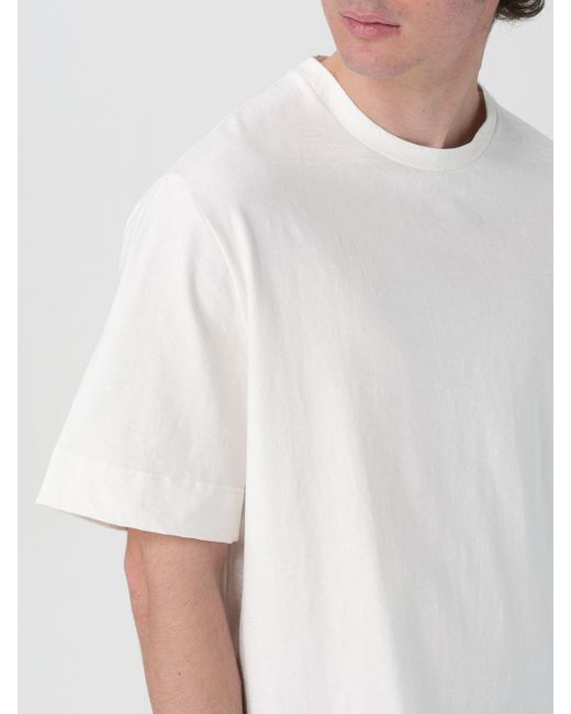 T-shirt in cotone di Jil Sander in White da Uomo