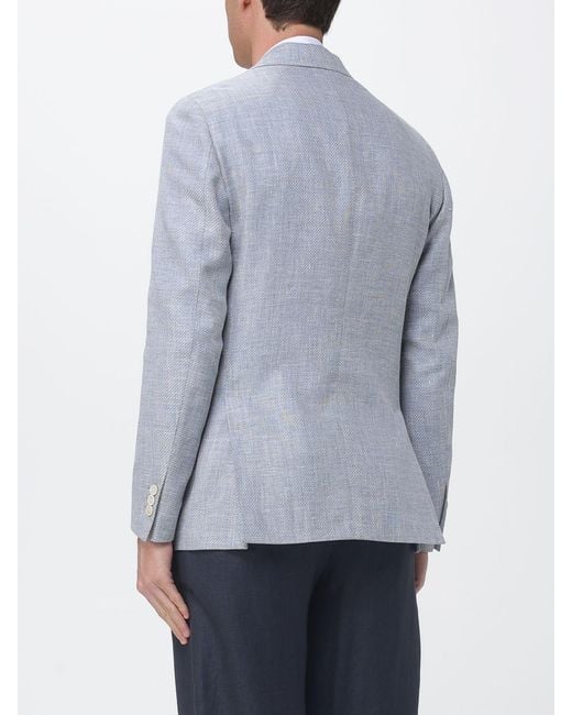 Lardini Gray Wool And Linen Blazer for men