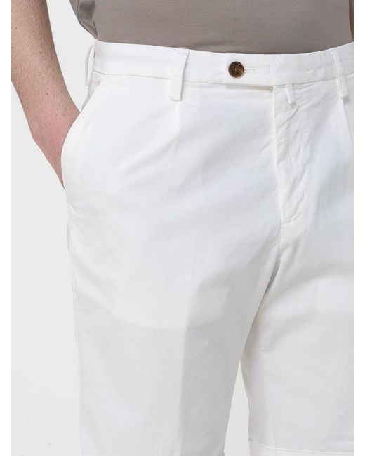 Briglia 1949 White Cotton Tailored Shorts for men