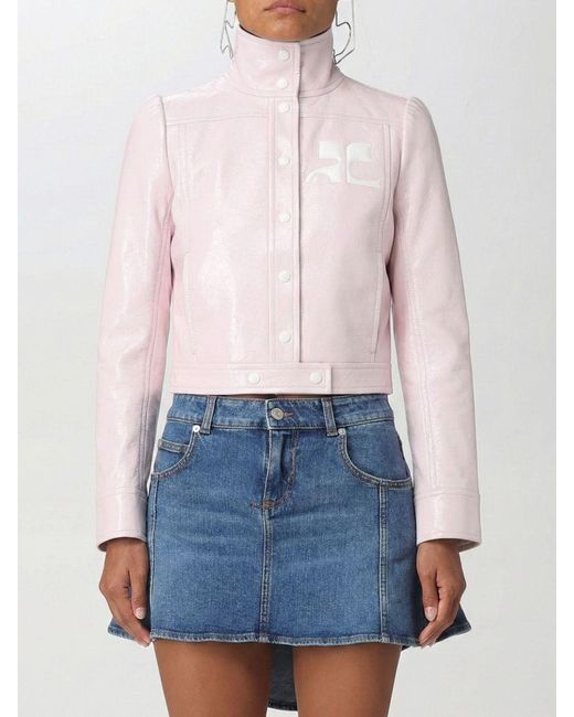 Courreges Blue Courr&Egrave	Ges Patent Leather Jacket