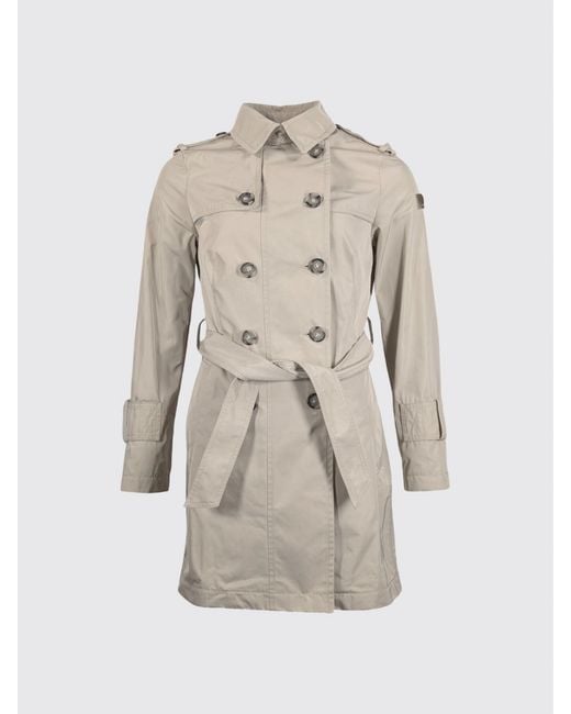 Peuterey Natural Polyester Double Breasted Trench Coat