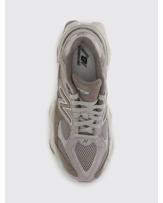 New Balance White 9060 Suede And Mesh Sneakers With A Chunky Sole for men