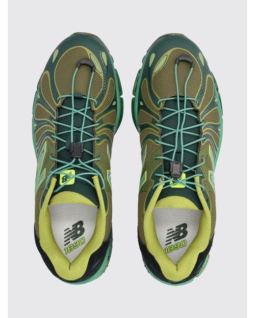 New Balance Green 1890 Two-Tone Mesh Trainers With Abzorb Midsole for men