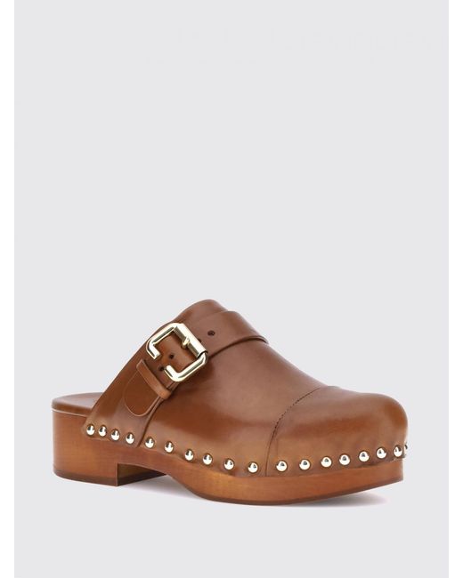 Chloé Brown ChloÉ Jeannette Leather Sabot