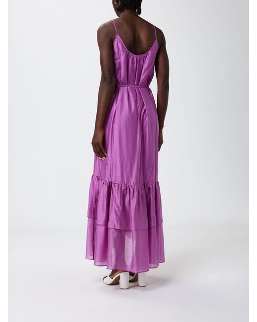 Liu Jo Purple Muslin Midi Dress