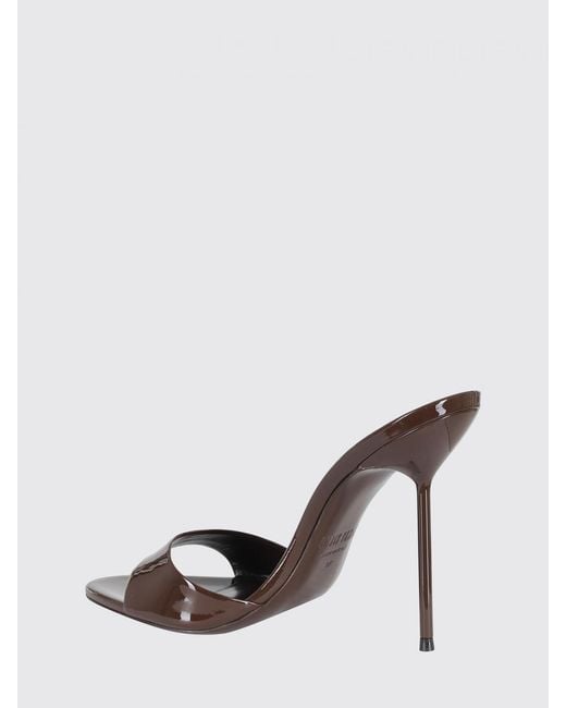 Paris Texas Brown Lidia Patent Leather Mules