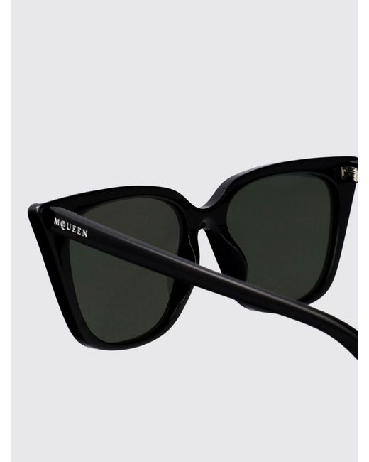 McQueen Black Butterfly Cat-Eye Sunglasses