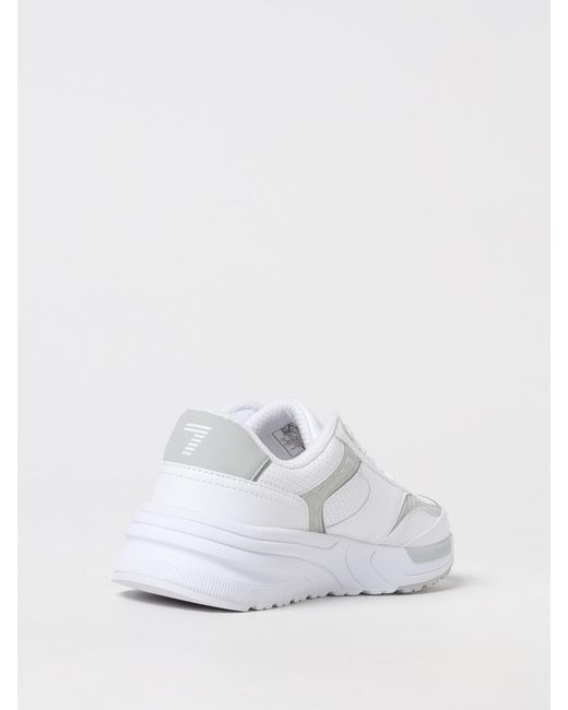 EA7 Perforierte Sneakers in White für Herren