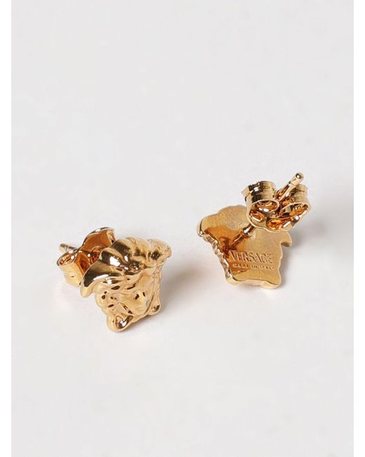 Pendientes Medusa De Latón Versace de color White