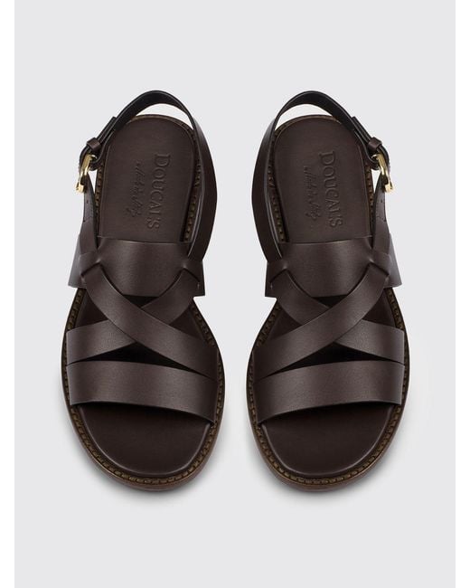 Doucal's White Leather Sandal