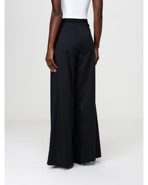 Liviana Conti Black Ilaria Cotton Blend Flared Trousers