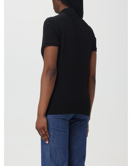 Polo De Piqué De Algodón Lacoste de color Black