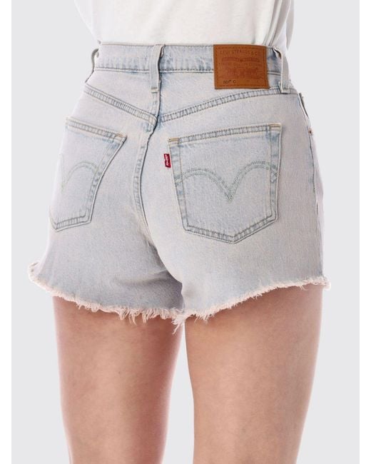 Levi's Gray 501 Cotton Denim Shorts