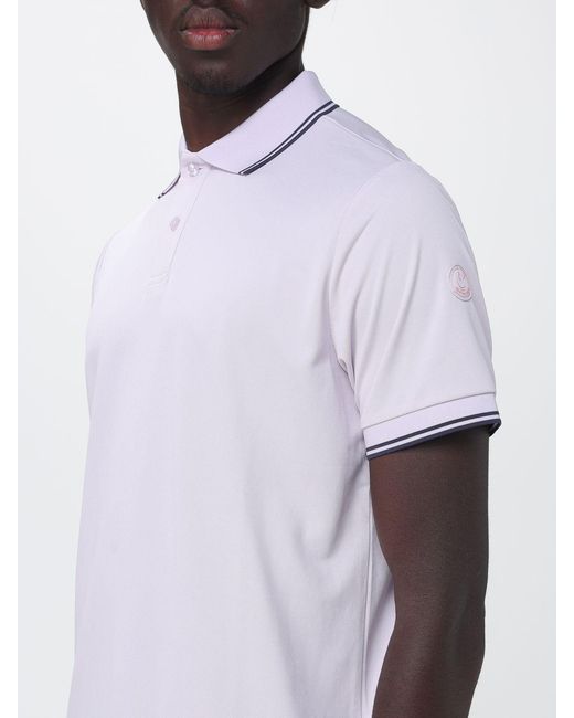 Save The Duck White Short-Sleeved Jersey Polo Shirt With Contrast Logo for men