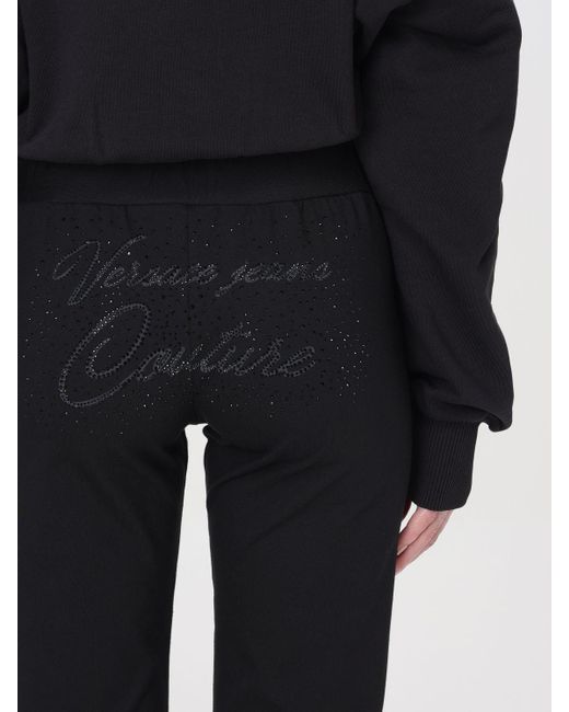 Pantalone in misto cotone di Versace in Black