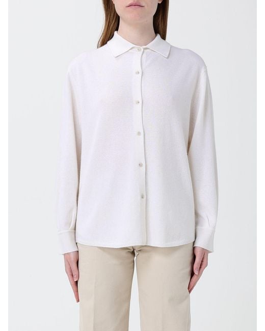 Allude White Cashmere Cardigan