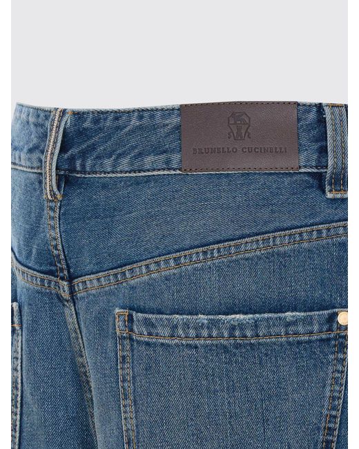 Brunello Cucinelli Blue Cotton Flared Jeans
