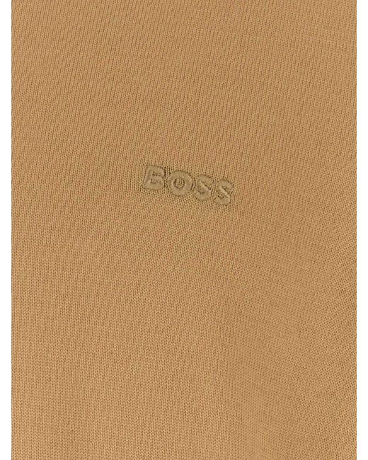 Boss Blue Crew-Neck Jumper for men