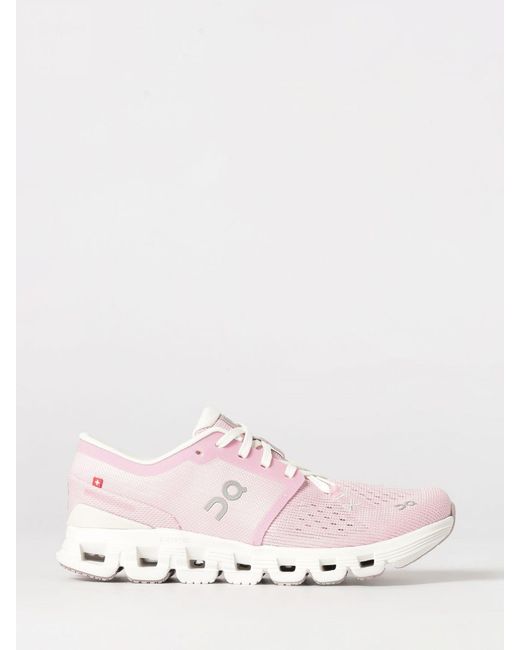 On Shoes Pink On Cloud X 4 Mesh Sneakers