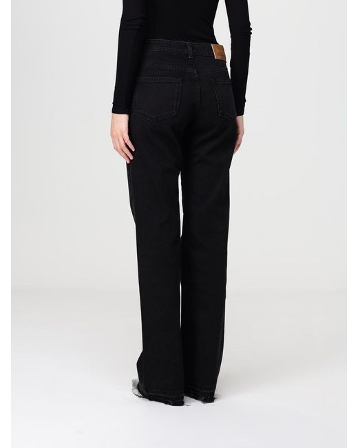 Isabel Marant Black Cotton Denim Straight Jeans