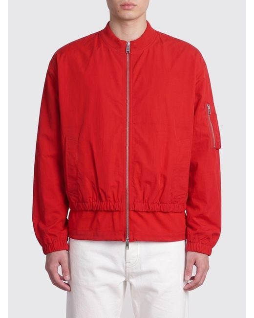 Fendi Red Nylon Bomber Jacket for men