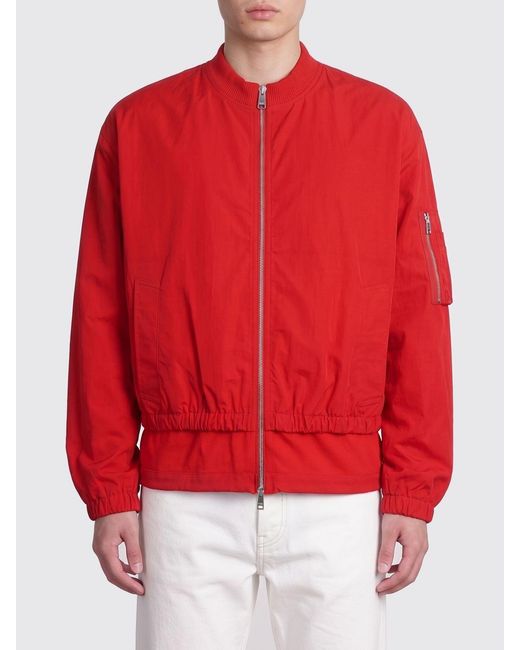 Fendi Red Nylon Bomber Jacket for men